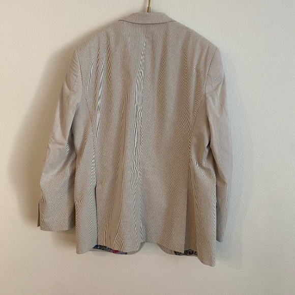 Alan Flusser Men's Striped Suit Blazer - Large - Picture 6 of 9